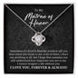 To My Matron of Honor Gift - Wedding Necklace for Matron of Honor - Birthday Gift 14K White Gold Finish / Standard Box