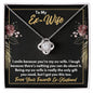 To My Ex-Wife Necklace - Funny Gift for Ex-Wife - Divorce Jewelry for Ex - Ex-Wife Birthday - Ex-Wife Christmas 14K White Gold Finish / Standard Box