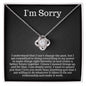 I'm Sorry Gift - Apology Gift Necklace For Her - Please Forgive me Gift - Wife, Girlfriend, Friend - Forgiveness, Apologize Necklace 14K White Gold Finish / Standard Box