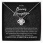 To My Bonus Daughter Gift - Necklace for Stepdaughter - Daughter-in-Law Birthday Gift 14K White Gold Finish / Standard Box