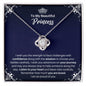 To My Princess Necklace - Motivational Gift for Daughter Graduation - Granddaugther Birthday 14K White Gold Finish / Standard Box