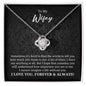To My Wifey Gift - Necklace for Wife - Valentine's Day Gift, Anniversary Gift, Mother's Day, Birthday 14K White Gold Finish / Standard Box