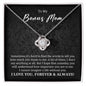 To My Bonus Mom Gift - Necklace for Stepmom - Mother-in-Law Mother's Day Gift, Birthday Gift 14K White Gold Finish / Standard Box