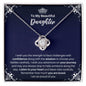 To My Daughter Necklace - Motivational Gift for Daughter Graduation - Daughter Birthday 14K White Gold Finish / Standard Box