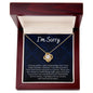 I'm Sorry Gift - Apology Gift Necklace For Her - Please Forgive me Gift - Wife, Girlfriend, Friend - Forgiveness, Apologize Necklace 18K Yellow Gold Finish / Luxury Box