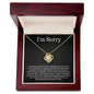 I'm Sorry Gift - Apology Gift Necklace For Her - Please Forgive me Gift - Wife, Girlfriend, Friend - Forgiveness, Apologize Necklace 18K Yellow Gold Finish / Luxury Box