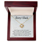 I'm Sorry Gift - Apology Gift Necklace For Her - Please Forgive me Gift - Wife, Girlfriend, Friend - Forgiveness, Apologize Necklace 18K Yellow Gold Finish / Luxury Box