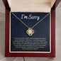 I'm Sorry Gift - Apology Gift Necklace For Her - Please Forgive me Gift - Wife, Girlfriend, Friend - Forgiveness, Apologize Necklace