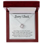 I'm Sorry Gift - Apology Gift Necklace For Her - Please Forgive me Gift - Wife, Girlfriend, Friend - Forgiveness, Apologize Necklace 14K White Gold Finish / Luxury Box