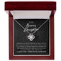 To My Bonus Daughter Gift - Necklace for Stepdaughter - Daughter-in-Law Birthday Gift 14K White Gold Finish / Luxury Box