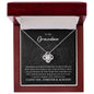 To My Grandma Gift - Necklace for Grandmother - Mother's Day Gift, Birthday Gift 14K White Gold Finish / Luxury Box