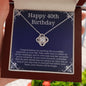 40th Birthday Necklace - Perfect Gift for Best Friend, Mother, Sister, Grandmother, Aunt, Cousin on Her 40th Milestone Birthday