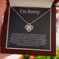 I'm Sorry Gift - Apology Gift Necklace For Her - Please Forgive me Gift - Wife, Girlfriend, Friend - Forgiveness, Apologize Necklace