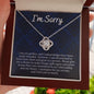 I'm Sorry Gift - Apology Gift Necklace For Her - Please Forgive me Gift - Wife, Girlfriend, Friend - Forgiveness, Apologize Necklace