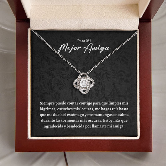 Para Mi Mejor Amiga Collar - To My Best Friend en Español - Agradecida y Bendecida - Graduación Motivacional, Boda o Regalo de Cumpleaños