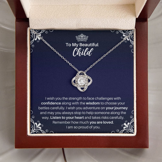 To My Child Necklace - Motivational Gift for Nonbinary Child Graduation - LGBTQ Child Birthday