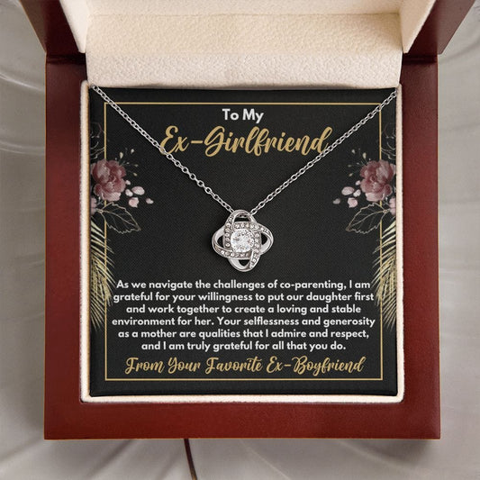 To My Ex-Girlfriend Necklace - Gift for Ex-Girlfriend - Co-Parenting Our Daughter - Breakup Jewelry for Ex - Ex-Girlfriend Mothers Day