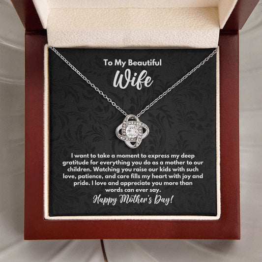 Mother's Day Gift for Wife Necklace - To the Mother of My Children - Gratitude Mothers Day Jewelry, From Husband to Wife Mother's Day Gift