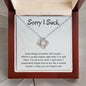 I'm Sorry Gift - Apology Gift Necklace For Her - Please Forgive me Gift - Wife, Girlfriend, Friend - Forgiveness, Apologize Necklace