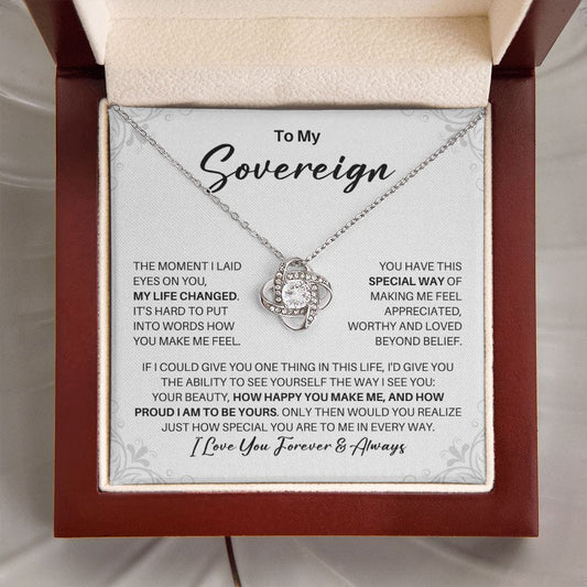 To My Sovereign Necklace - My Missing Piece - Valentine's Day Anniversary Gift - Romantic Birthday Christmas Gift