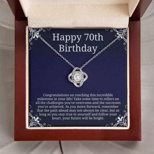 70th Birthday Necklace - Perfect Gift for Best Friend, Mother, Sister, Grandmother, Aunt, Cousin on Her 70th Milestone Birthday