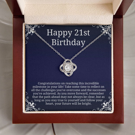 21st Birthday Necklace - Perfect Gift for Best Friend, Daughter, Sister, Granddaughter, Niece, Cousin on Her 21st Milestone Birthday