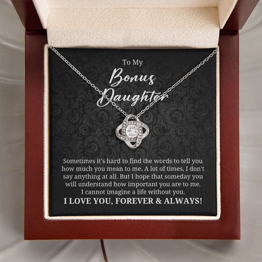 To My Bonus Daughter Gift - Necklace for Stepdaughter - Daughter-in-Law Birthday Gift