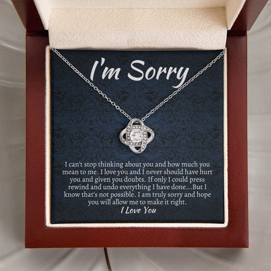 I'm Sorry Gift - Apology Gift Necklace For Her - Please Forgive me Gift - Wife, Girlfriend, Friend - Forgiveness, Apologize Necklace