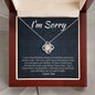 I'm Sorry Gift - Apology Gift Necklace For Her - Please Forgive me Gift - Wife, Girlfriend, Friend - Forgiveness, Apologize Necklace
