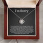 I'm Sorry Gift - Apology Gift Necklace For Her - Please Forgive me Gift - Wife, Girlfriend, Friend - Forgiveness, Apologize Necklace
