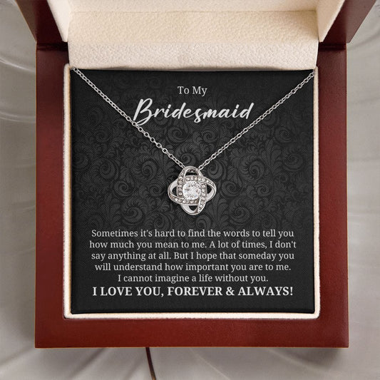 To My Bridesmaid Gift - Wedding Necklace for Bridesmaid - Birthday Gift
