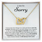 I'm Sorry Gift - Apology Gift Necklace For Her - Please Forgive Me Gift - Girlfriend, Wife, Friend - Forgiveness, Apologize Necklace 18K Yellow Gold Finish / Standard Box