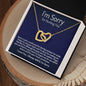 I'm Sorry Gift - Apology Gift Necklace For Her - Please Forgive Me Gift - Girlfriend, Wife, Friend - Forgiveness, Apologize Necklace