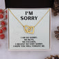 I'm Sorry Gift - Apology Gift Necklace For Her - Please Forgive Me Gift - Girlfriend, Wife, Friend - Forgiveness, Apologize Necklace