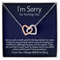 I'm Sorry Gift - Apology Gift Necklace For Her - Please Forgive Me Gift - Girlfriend, Wife, Friend - Forgiveness, Apologize Necklace Polished Stainless Steel & Rose Gold Finish / Standard Box