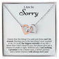 I'm Sorry Gift - Apology Gift Necklace For Her - Please Forgive Me Gift - Girlfriend, Wife, Friend - Forgiveness, Apologize Necklace Polished Stainless Steel & Rose Gold Finish / Standard Box