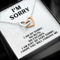 I'm Sorry Gift - Apology Gift Necklace For Her - Please Forgive Me Gift - Girlfriend, Wife, Friend - Forgiveness, Apologize Necklace
