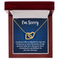 I'm Sorry Gift - Apology Gift Necklace For Her - Please Forgive Me Gift - Girlfriend, Wife, Friend - Forgiveness, Apologize Necklace 18K Yellow Gold Finish / Luxury Box