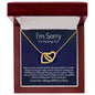I'm Sorry Gift - Apology Gift Necklace For Her - Please Forgive Me Gift - Girlfriend, Wife, Friend - Forgiveness, Apologize Necklace 18K Yellow Gold Finish / Luxury Box