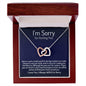 I'm Sorry Gift - Apology Gift Necklace For Her - Please Forgive Me Gift - Girlfriend, Wife, Friend - Forgiveness, Apologize Necklace Polished Stainless Steel & Rose Gold Finish / Luxury Box