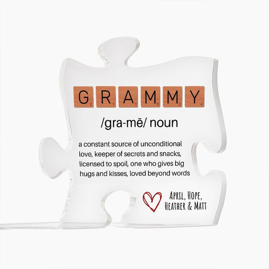 Personalized Grammy Acrylic Puzzle Piece