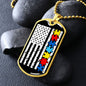 Autism Flag - Autism Awareness Dog Tag Necklace