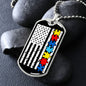 Autism Flag - Autism Awareness Dog Tag Necklace