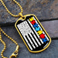 Autism Flag - Autism Awareness Dog Tag Necklace