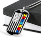 Autism Flag - Autism Awareness Dog Tag Necklace