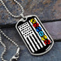 Autism Flag - Autism Awareness Dog Tag Necklace