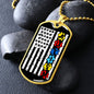 Autism Flag - Autism Awareness Dog Tag Necklace