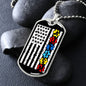 Autism Flag - Autism Awareness Dog Tag Necklace