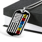 Autism Flag - Autism Awareness Dog Tag Necklace