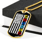 Autism Flag - Autism Awareness Dog Tag Necklace